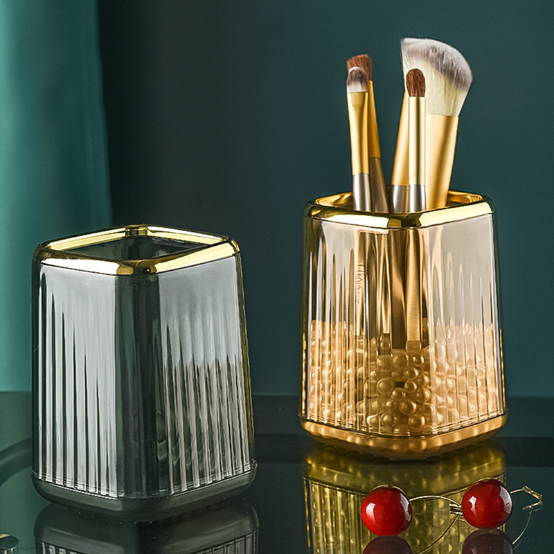 Luxury Skincare And Makeup Brands - 高級メイクアップオーガナイザーデスクトップ化粧ブラシ収納ボックスオフィスペンケースメイクアップブラシオーガナイザー口紅雑貨ホルダー
